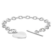 Silver Ladies' T-bar Bracelet