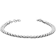 Silver Ladies' Rhodium Plated Watch Link Bracelet