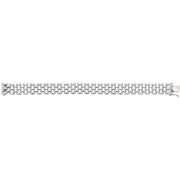 Silver Ladies' Rhodium Plated Watch Link Bracelet