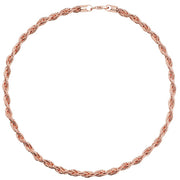 Silver Ladies' Rose Gold Plated Plaited Necklace
