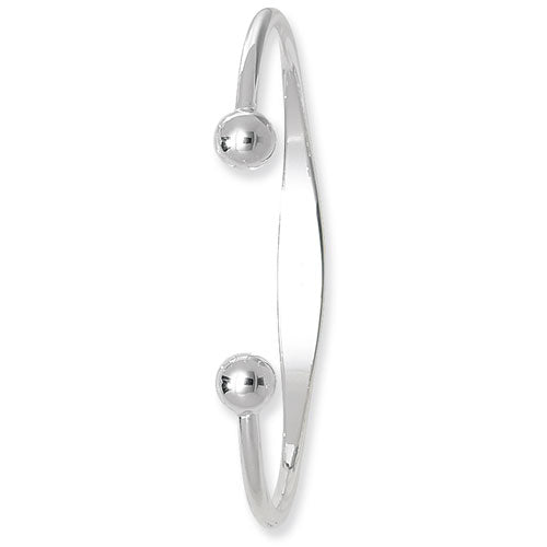 Silver Ladies' ID Torc Bangle