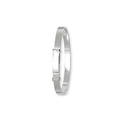 Silver Round Babies' Plain Expandable Bangle