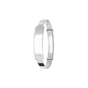 Silver Babies' Round Plain Id Expandable Bangle