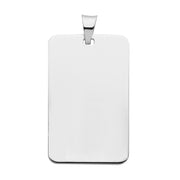Silver Personalize Tags Rectangular