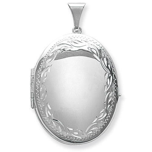 Silver Oval Family Locket