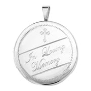 Silver Cremation Round Locket