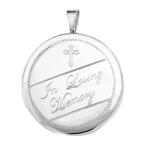 Silver Cremation Round Locket