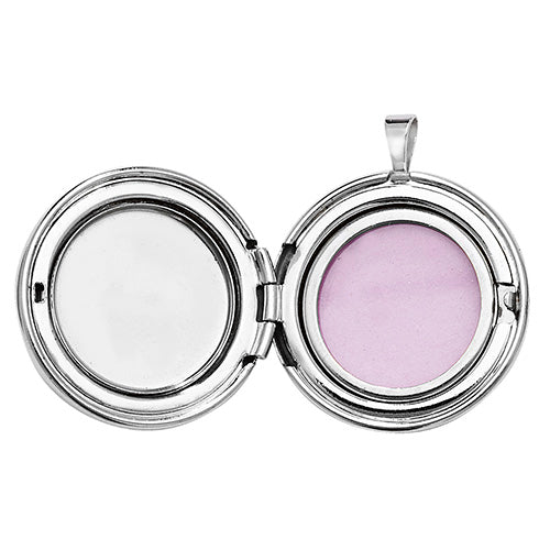 Silver Cremation Round Locket