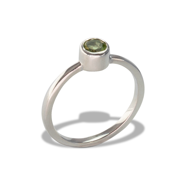 Peridot Ring in Sterl.Silver 0.42ct