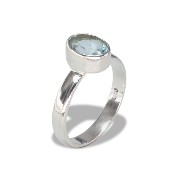 Blue Topaz Ring in Sterl.Silver 1.03ct