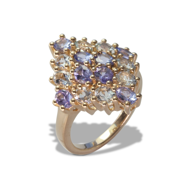 Tanzanite Ring in Vermeil 1.34ct