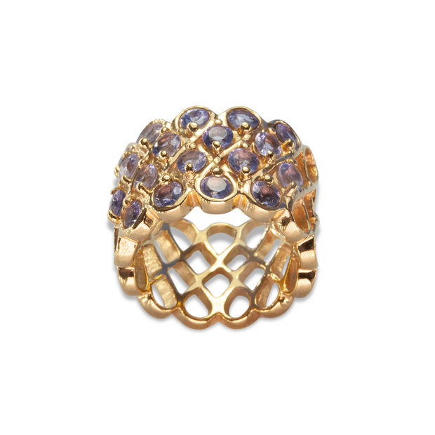 Iolite Ring in Vermeil 1.64ct