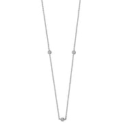 Diamond Necklace in 9K White Gold