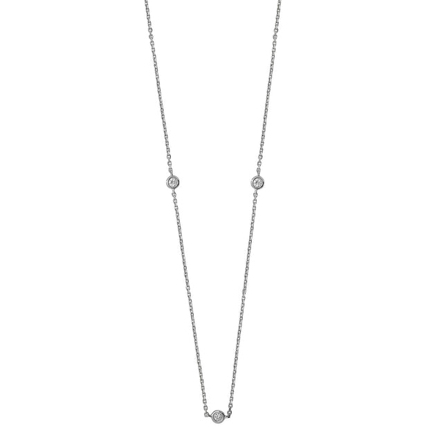 Diamond Necklace in 9K White Gold