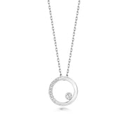 Diamond Necklace in 9K White Gold
