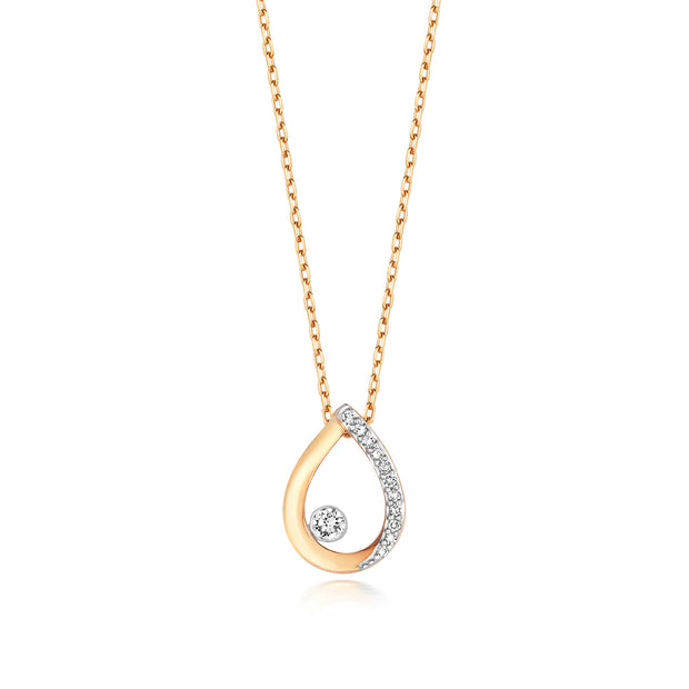 Diamond Necklace in 9K Gold