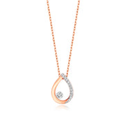 Diamond Necklace in 9K Rose Gold