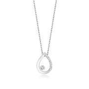 Diamond Necklace in 9K White Gold