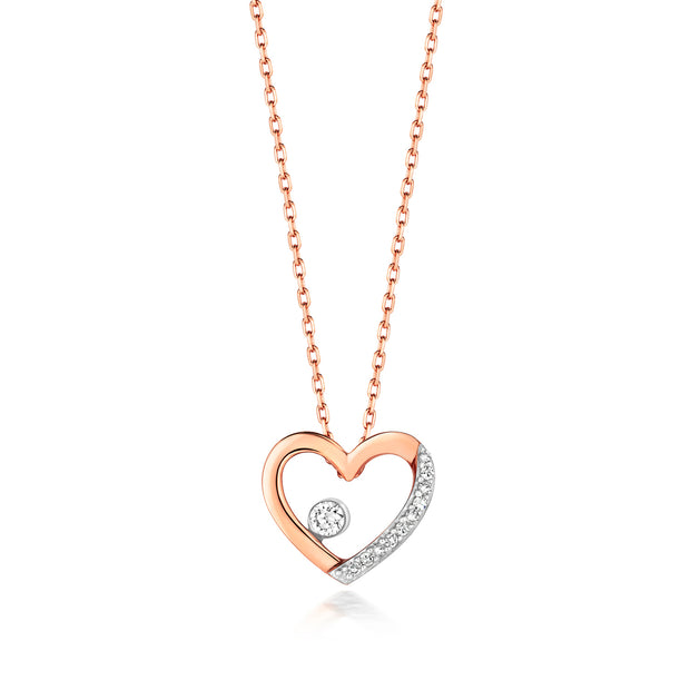 Diamond Necklace in 9K Rose Gold