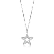 Diamond Necklace in 9K White Gold
