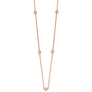 Diamond Necklace in 18K Rose Gold