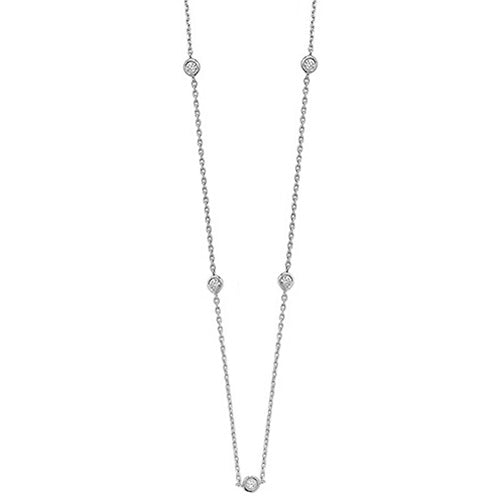 Diamond Necklace in 18K White Gold