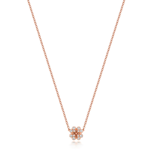 Diamond Necklace in 18K Rose Gold