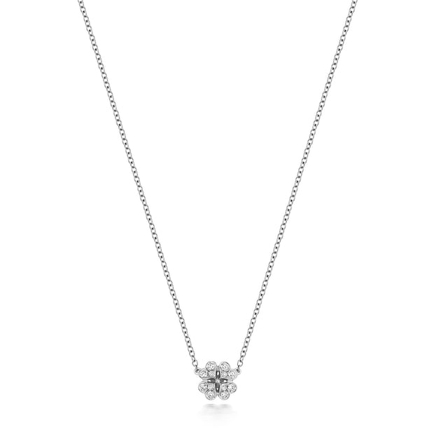 Diamond Necklace in 18K White Gold