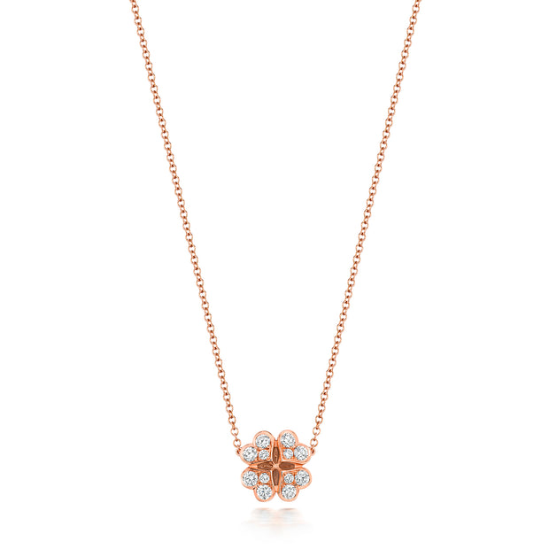 Diamond Necklace in 18K Rose Gold