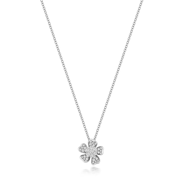 Diamond Necklace in 18K White Gold