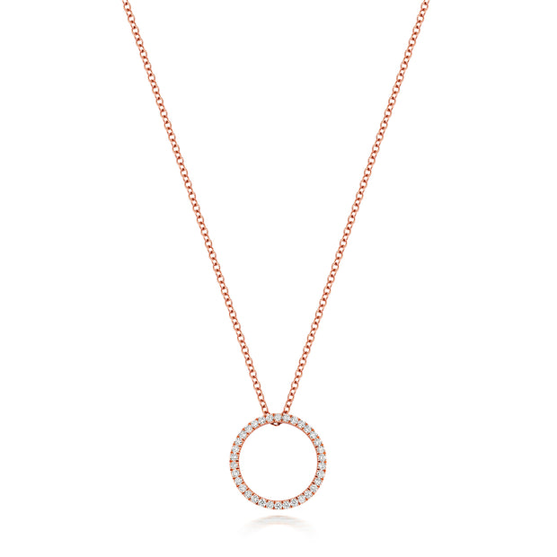 Diamond Necklace in 18K Rose Gold