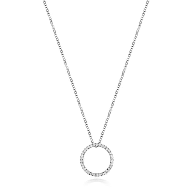 Diamond Necklace in 18K White Gold