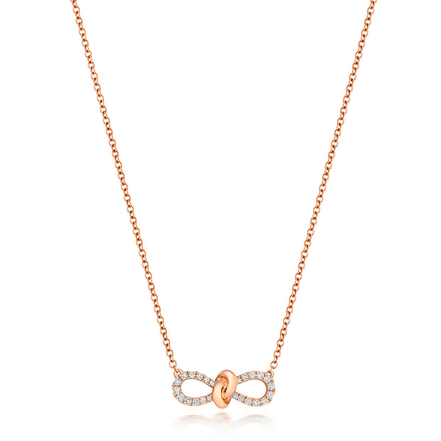 Diamond Necklace in 18K Rose Gold