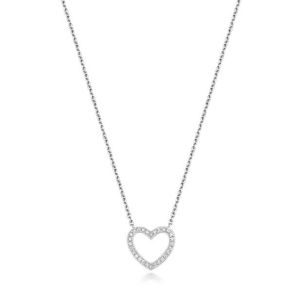 Diamond Necklace in 18K White Gold