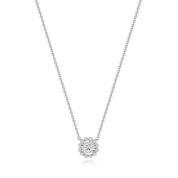 Diamond Necklace in 18K White Gold