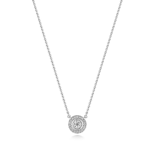 Diamond Necklace in 18K White Gold