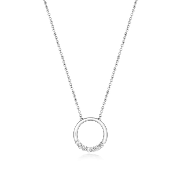 Diamond Necklace in 18K White Gold