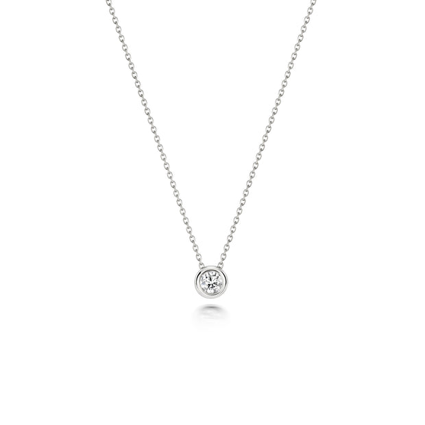 Diamond Necklace in 18K White Gold