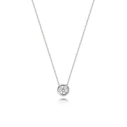 Diamond Necklace in 18K White Gold