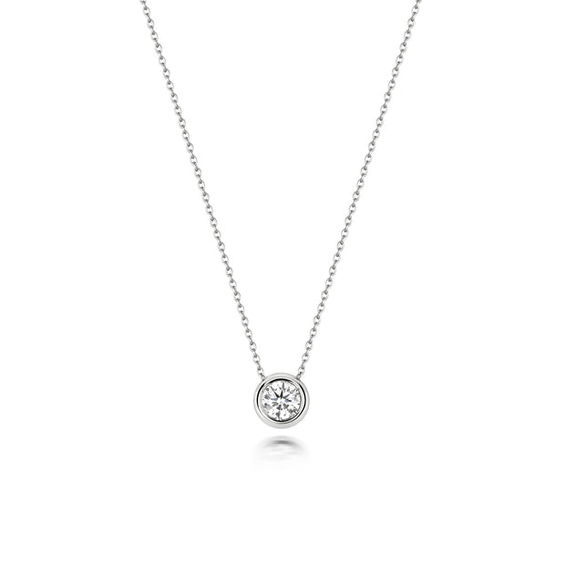 Diamond Necklace in 18K White Gold