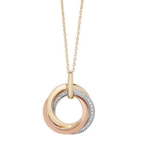 9K Tri Color Gold Ladies' 18 Inch Necklace | Charmé