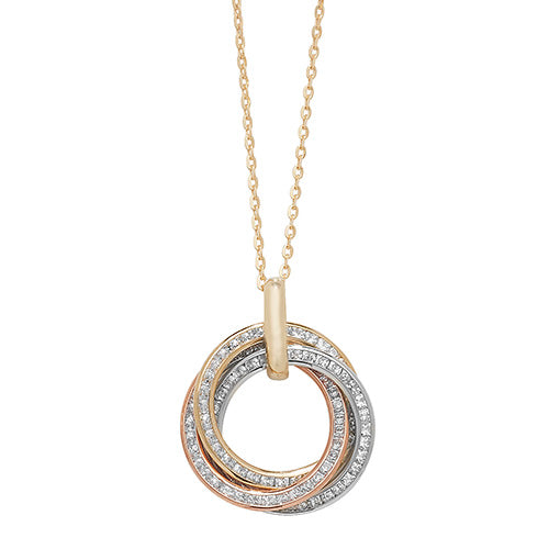 9K Tri Color Gold Ladies' 18 Inch Necklace | Charmé