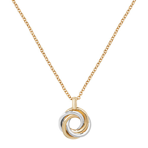 9K Yellow / White Gold Ladies' Gold 16+1 Inch Necklace