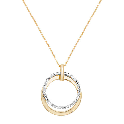 9K Yellow / White Gold Ladies' 18 Inch Necklace