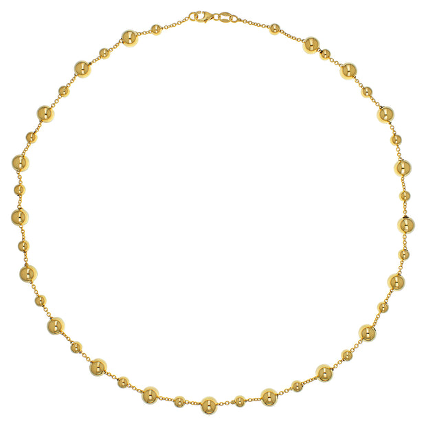 9K Yellow Gold Bead Necklace | Charmé