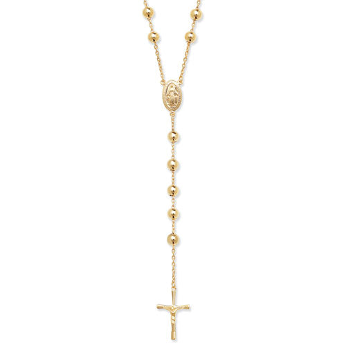 9K Yellow Gold Rosary Necklace