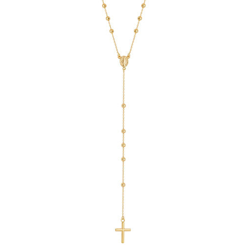 9K Yellow Gold Rosary Necklace