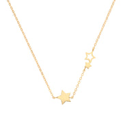 9K Yellow Gold Trail Of Stars Necklace