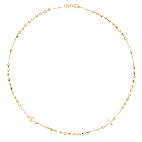 9K Yellow Gold Ladies' 16 Inch Rosary | Charmé