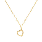 9K Yellow Gold Heart Necklace